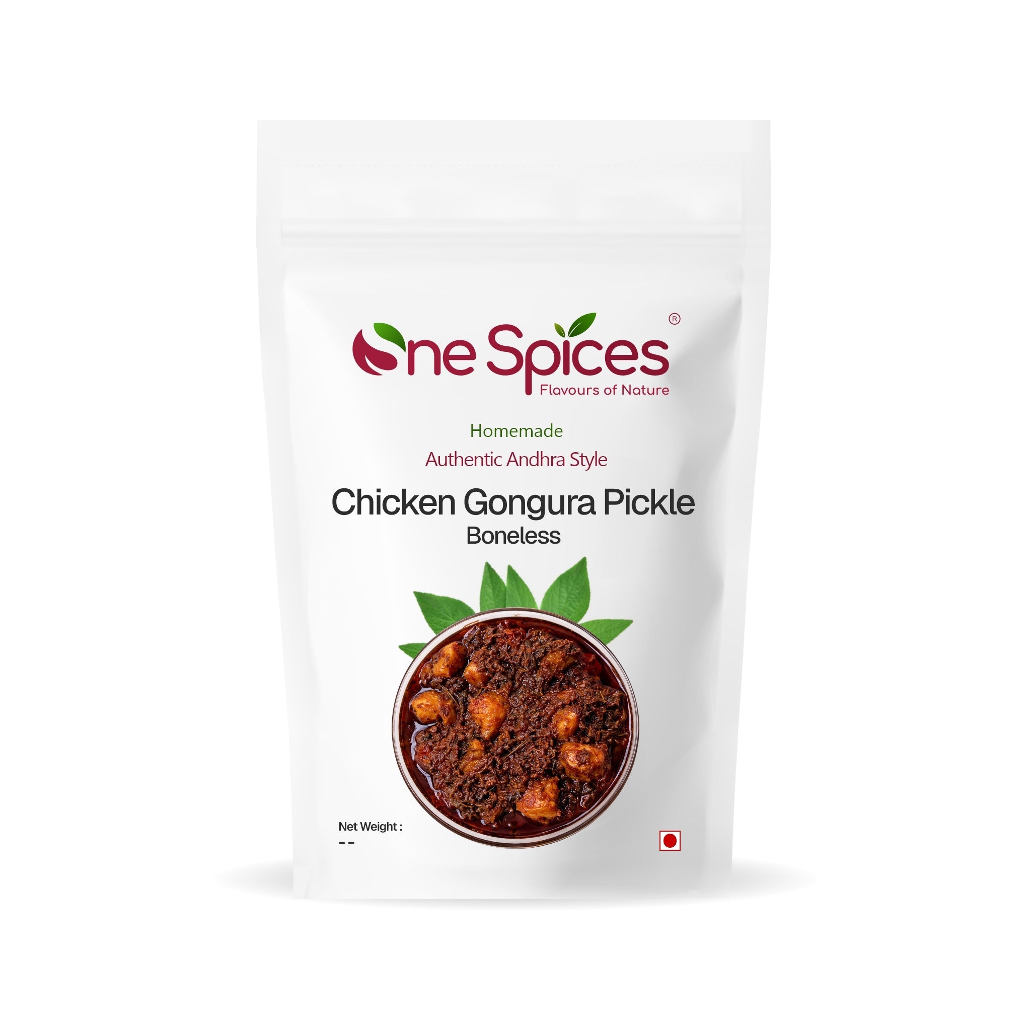 Chicken Gongura Pickle Boneless - One Spices Flavours of Nature