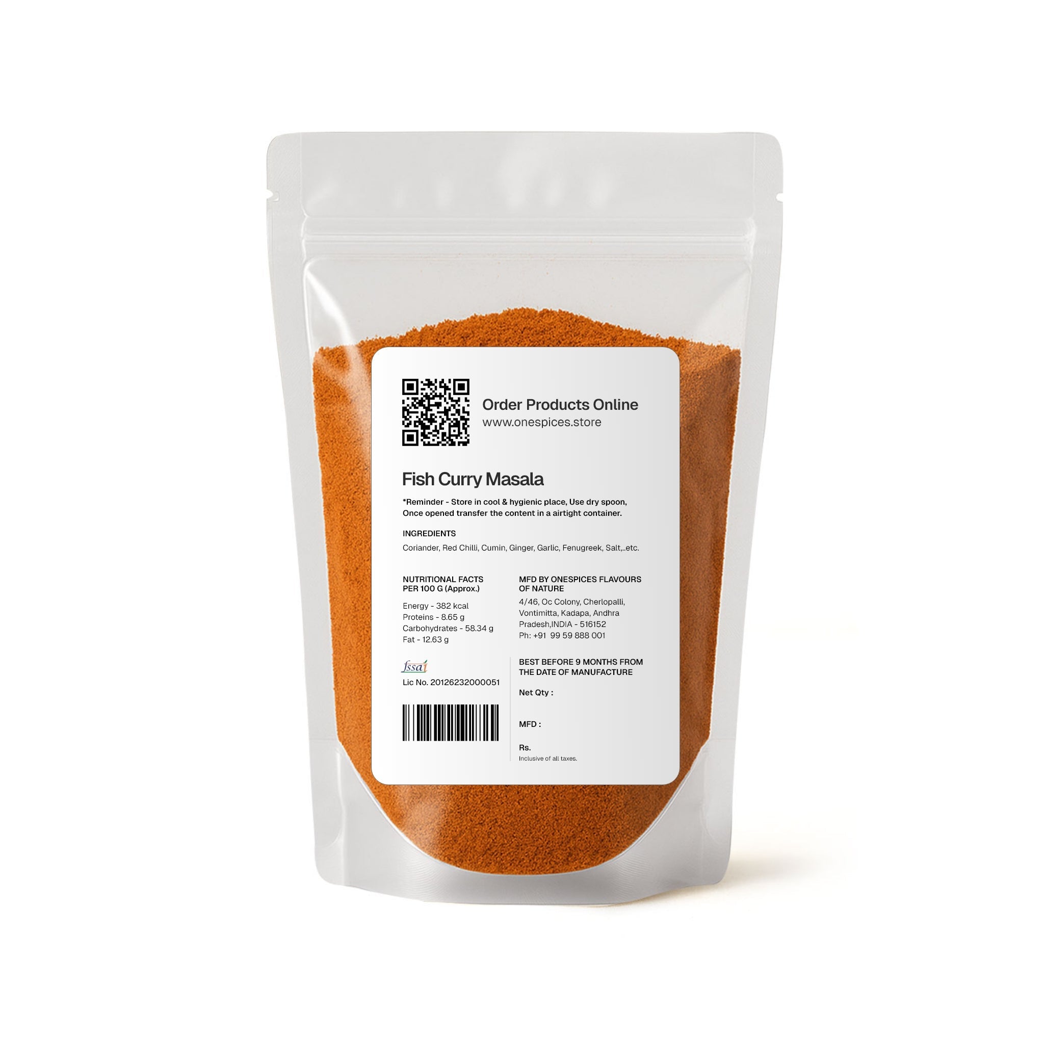 Fish Curry Masala - One Spices Flavours of Nature