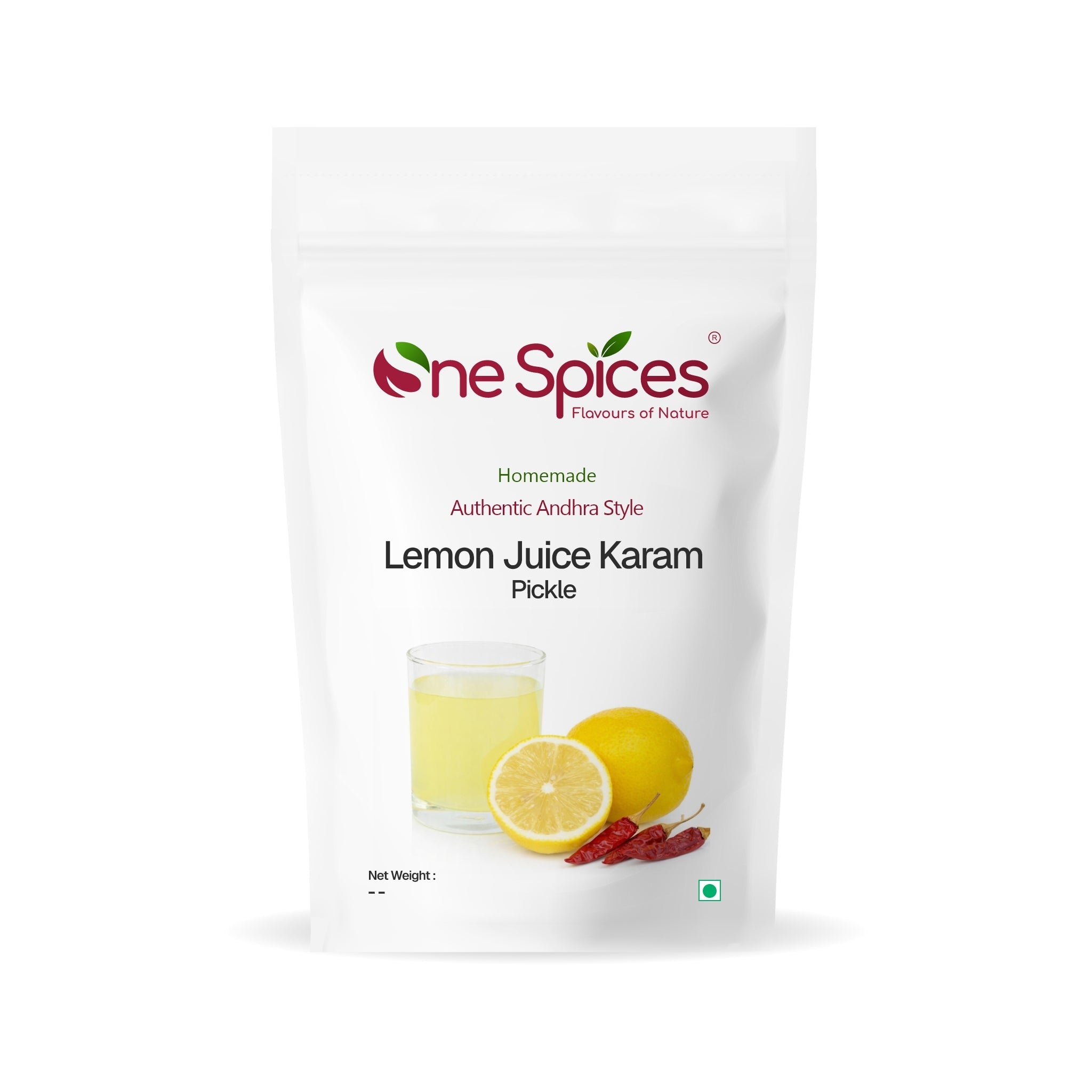 Lemon Juice Karam Pickle - One Spices Flavours of Nature