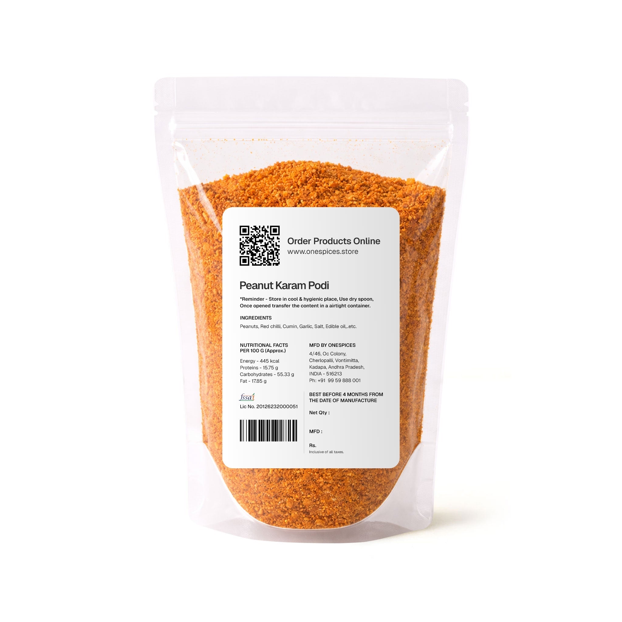 Peanut Karam Podi - One Spices Flavours of Nature