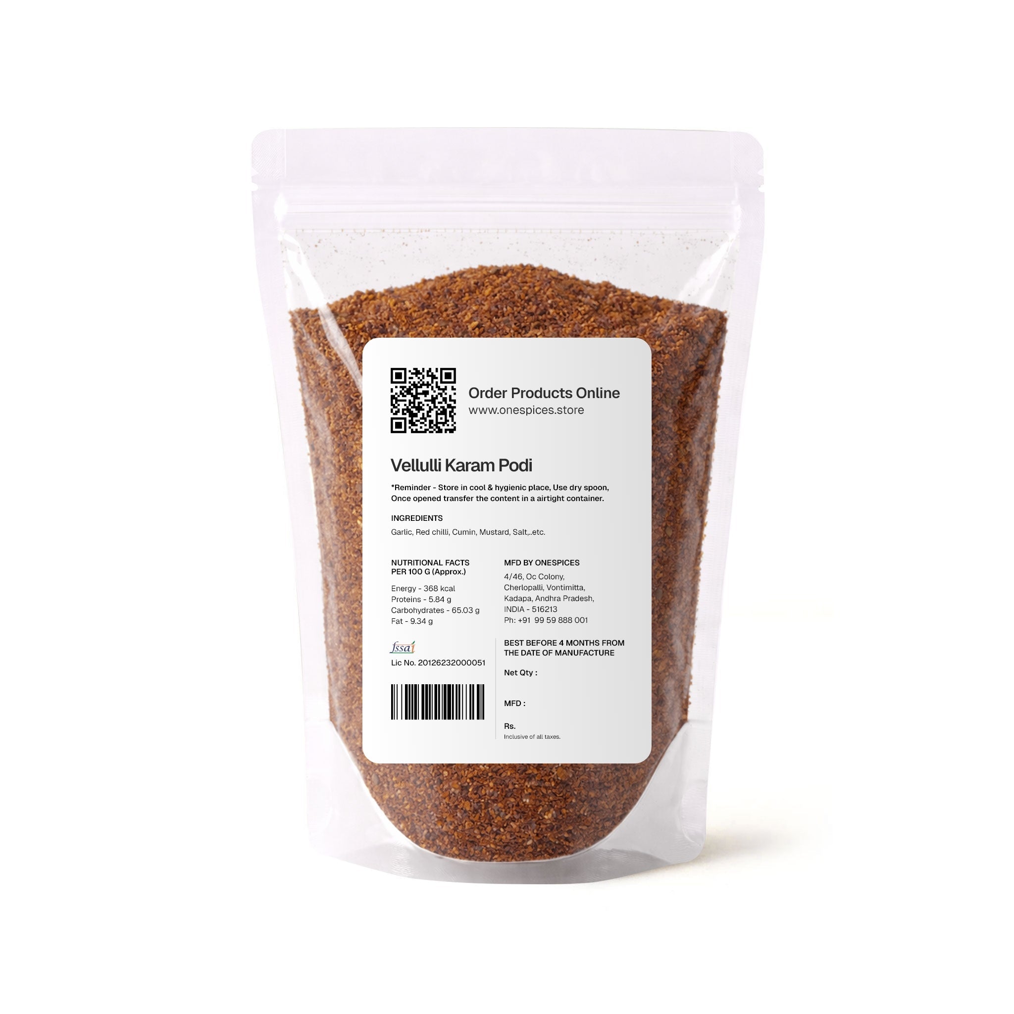 Vellulli Karam Podi - One Spices Flavours of Nature